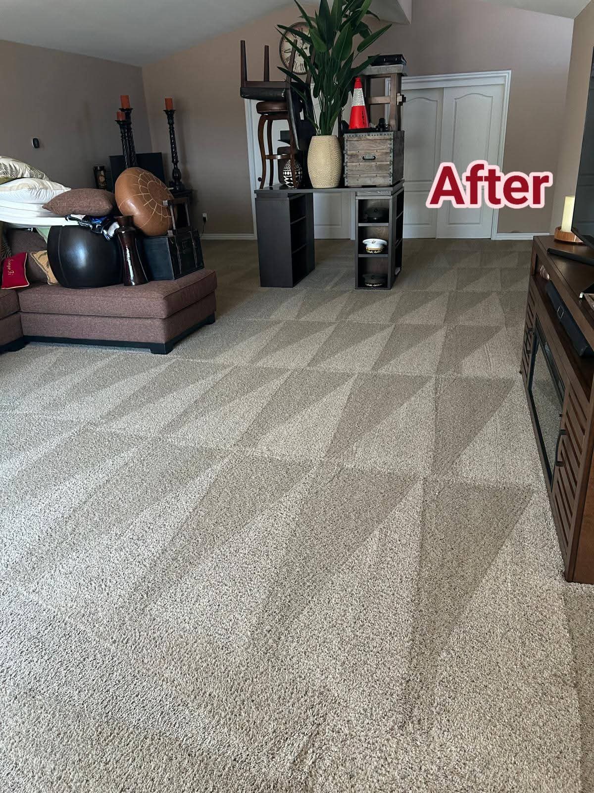 Carpet cleaning on a staircase